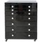 Vintage French Black Lacquered Dentist Storage 7-Drawer Cabinet, 1960s, Image 1