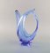 Scandinavian Vase or Bowl in Light Blue Mouth Blown Art Glass, 1960s 2