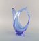 Scandinavian Vase or Bowl in Light Blue Mouth Blown Art Glass, 1960s, Image 2