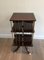 French Neoclassical Style Mahogany & Brass Revolving Shelf, 1950s 2