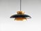 Mid-Century Danish Black and Copper Pendant Lamp from Fog & Mørup, 1960s 1