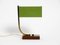 Grüne italienische Mid-Century Metall & Holz Tischlampe, 1950er 2