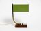 Mid-Century Italian Green Metal and Wooden Table Lamp, 1950s 2