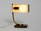 Mid-Century Italian Green Metal and Wooden Table Lamp, 1950s, Image 15