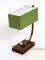 Mid-Century Italian Green Metal and Wooden Table Lamp, 1950s, Image 16