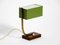 Mid-Century Italian Green Metal and Wooden Table Lamp, 1950s 13