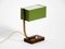 Mid-Century Italian Green Metal and Wooden Table Lamp, 1950s, Image 13