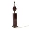 Brass and Burgundy Lacquered Wood Floor Lamp, 1970s 2