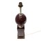 Stehlampe aus lackiertem Messing und Burgund, 1970er 3