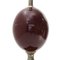 Brass and Burgundy Lacquered Wood Floor Lamp, 1970s, Image 9