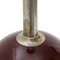 Brass and Burgundy Lacquered Wood Floor Lamp, 1970s, Image 8