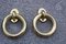 Italian Solid Brass Ring Door Handles, 1970s, Set of 2, Image 3