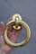 Italian Solid Brass Ring Door Handles, 1970s, Set of 2 4