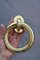 Italian Solid Brass Ring Door Handles, 1970s, Set of 2, Image 4