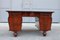 Antique Italian Mahogany and Leather Desk, 1860s 1