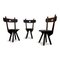 Chaises d'Appoint Rustiques Antiques, Set de 3 11