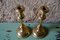 Golden Metal Candleholders, 1940s, Set of 2 5