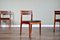 Mid-Century Teak and Leatherette Dining Chairs, 1960s, Set of 4, Image 1