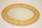 Large Vintage Bamboo Oval Wall Mirror 7