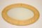 Large Vintage Bamboo Oval Wall Mirror, Image 7