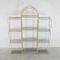 Vintage Glass and Gold-Plated Metal Shelving Unit 1