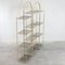 Vintage Glass and Gold-Plated Metal Shelving Unit 5