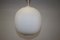 Large White Opeline Hanging Lamp with Lines on the Glass, 1960s 1