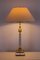 Hollywood Regency Acrylic Glass Table Lamp with Golden Elements 2