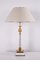 Hollywood Regency Acrylic Glass Table Lamp with Golden Elements 1