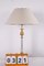 Hollywood Regency Acrylglas Tischlampe mit Goldenen Elementen 5