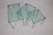 Chrome Nesting Tables with Blue Clear Glass, Set of 3 5