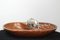 Walnut Bowl with Silver-Plated Wild Boar, Image 2