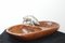 Walnut Bowl with Silver-Plated Wild Boar 5