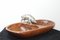 Walnut Bowl with Silver-Plated Wild Boar, Image 5