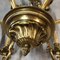 Lámpara de araña estilo Luis XV de bronce, años 50, Imagen 5
