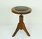 Antique Adjustable Oak and Leather Piano Stool, 1910s, Image 1