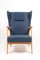 Mid-Century Danish Teak and Oak Wing Back Lounge Chair, 1960s 2