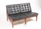 Mid-Century Patinated Leather Chaise Lounges by Ole Gjerløv-Knudsen & Torben Lind for France & Søn / France & Daverkosen, 1960s, Set of 2, Image 4