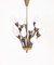Lámpara de araña Tulip danesa de latón y vidrio de Fog & Mørup, años 50, Imagen 7