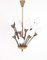 Danish Brass and Glass Tulip Chandelier from Fog & Mørup, 1950s 1