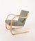 Mid-Century Finnish Fabric Lounge Chair by Alvar Aalto for Artek, 1960s 1