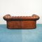 Vintage English Leather Chester Capitonne Sofa, 1970s, Image 3
