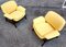 Rosewood and Yellow Fabric Model 849 Lounge Chairs by Gianfranco Frattini for Cassina, 1950s, Set of 2 2