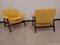 Rosewood and Yellow Fabric Model 849 Lounge Chairs by Gianfranco Frattini for Cassina, 1950s, Set of 2 8