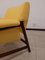 Rosewood and Yellow Fabric Model 849 Lounge Chairs by Gianfranco Frattini for Cassina, 1950s, Set of 2 11