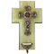 Crucifix Champleve Onyx Napoléon III Antique en Eau-Forte Fontes Antiques, France 1