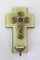 Antique French Napoleon III Holy Water Font Crucifix Champleve Onyx 2