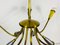 Mid-Century Italian Brass 12-Arm Sputnik Chandelier Attributed to Arredoluce, 1950s 7