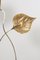 Lampada da terra al rabarbaro a due foglie in ottone di Tommaso Barbi, anni '70, Immagine 8