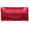Red Velvet Sofa by Ole Wanscher, 1930s, Image 1